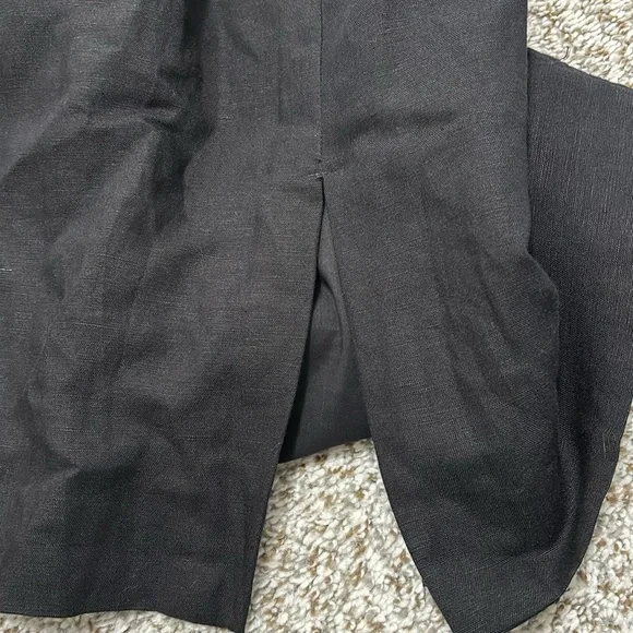 Abercrombie & Fitch off the shoulder black linen dress 2 NWT - Picture 9 of 10